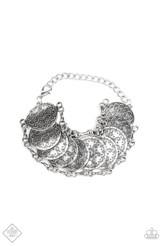 Paparazzi Bracelet ~ Tribal Treasure Trove - Silver