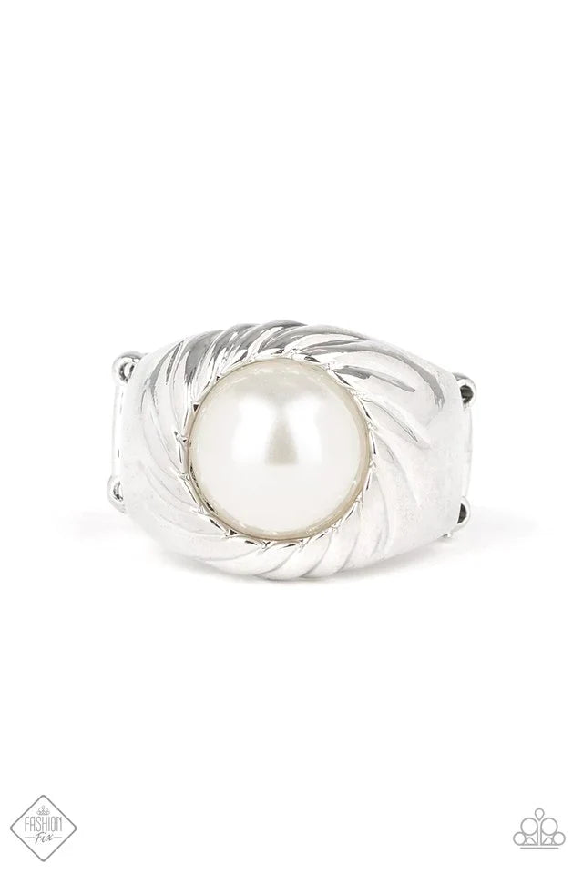 Paparazzi Ring ~ Wall Street Whimsical - White