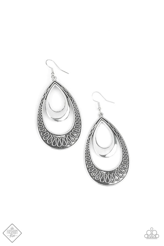 Paparazzi Earring ~ Sahara Sublime  - Silver