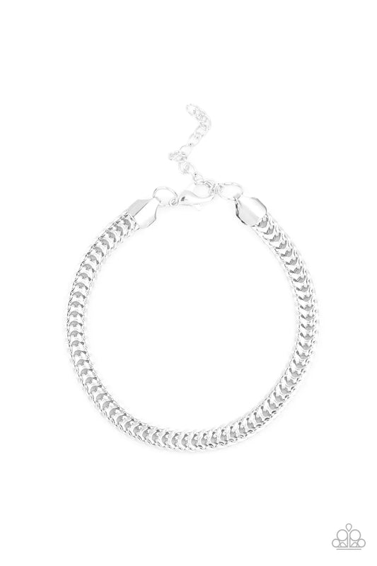 Paparazzi Bracelet ~ One-Two Knockout - Silver