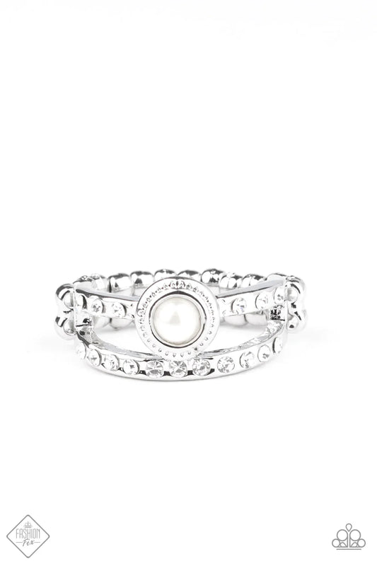 Paparazzi Ring ~ GLOW Me Away  - White