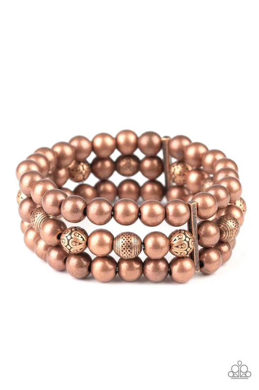 Paparazzi Bracelet ~ Trail Treasure - Copper