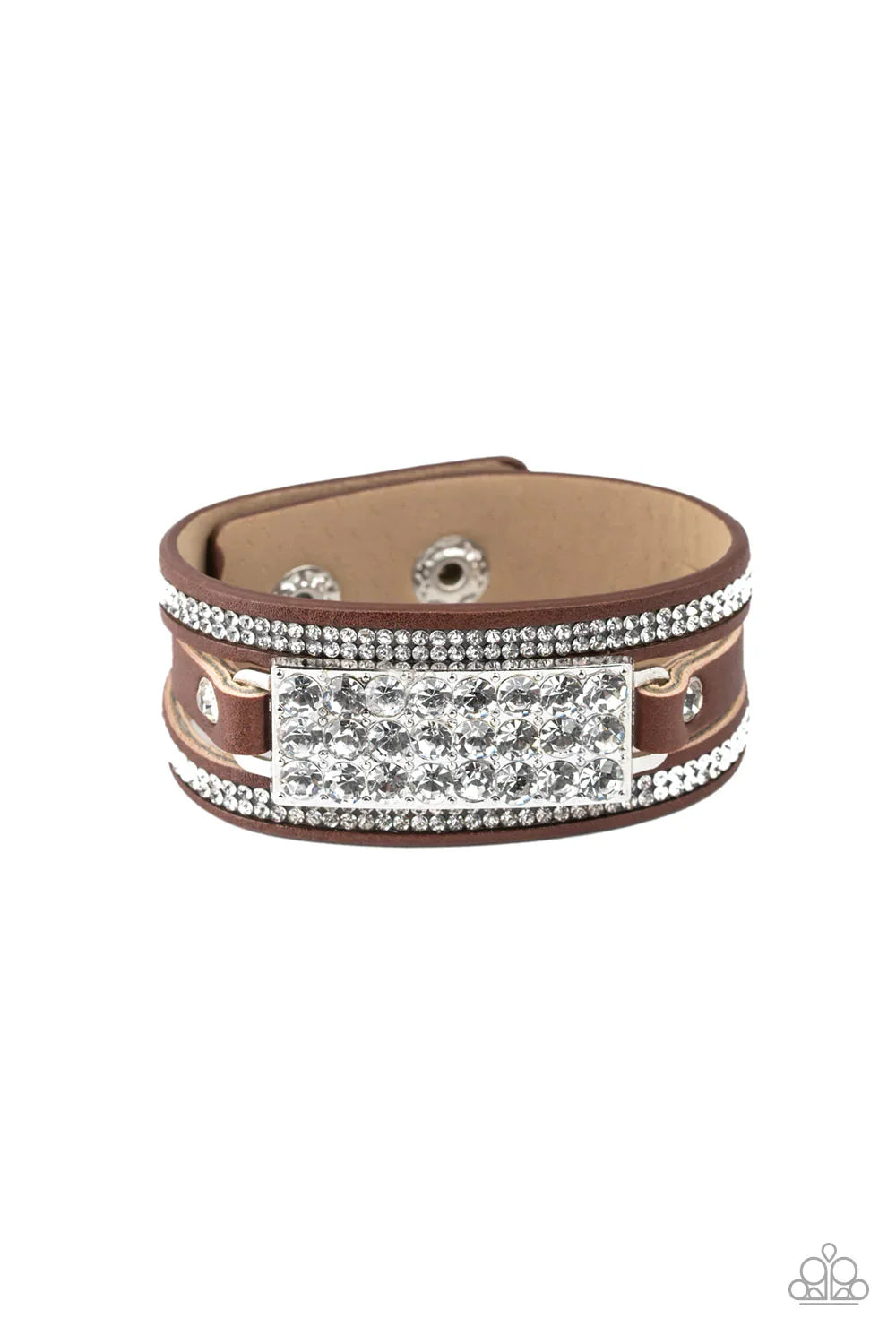 Paparazzi Bracelet ~ Shockingly Sparkly - Brown