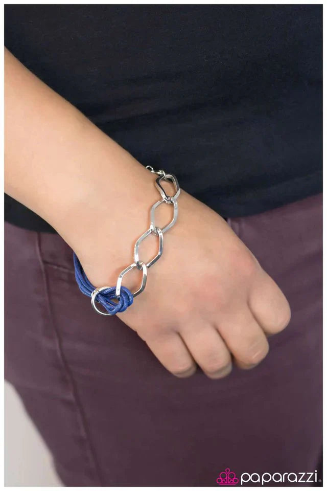 Paparazzi Bracelet ~ Hitching A Ride - Blue