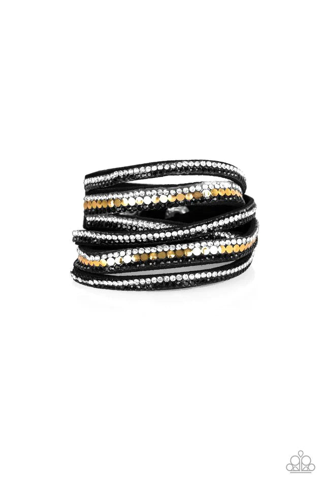 Paparazzi Bracelet ~ Rock Star Attitude - Black