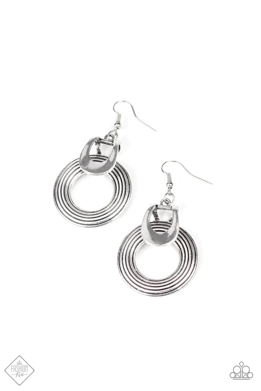 Paparazzi Earring ~ Rustic Retreat  - Silver