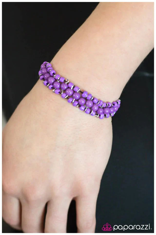 Paparazzi Bracelet ~ Paving the Way - Purple