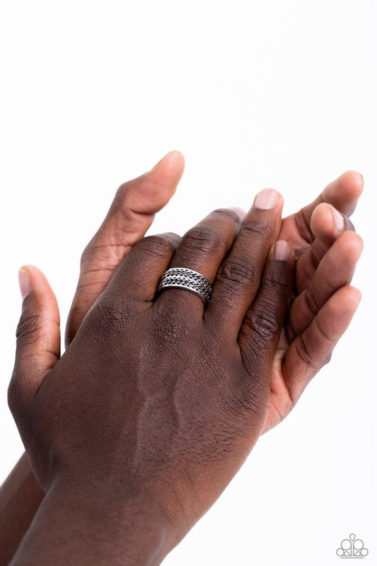 Man vs. Machine - Silver - Paparazzi Ring Image