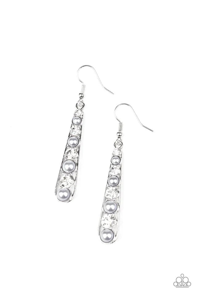 Paparazzi Earring ~ Drawn Out Drama - Silver