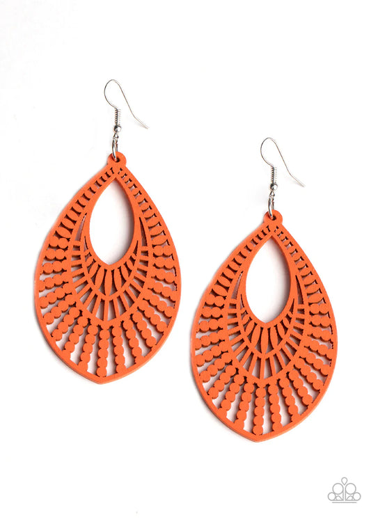 Paparazzi Earring ~ Bermuda Breeze - Orange