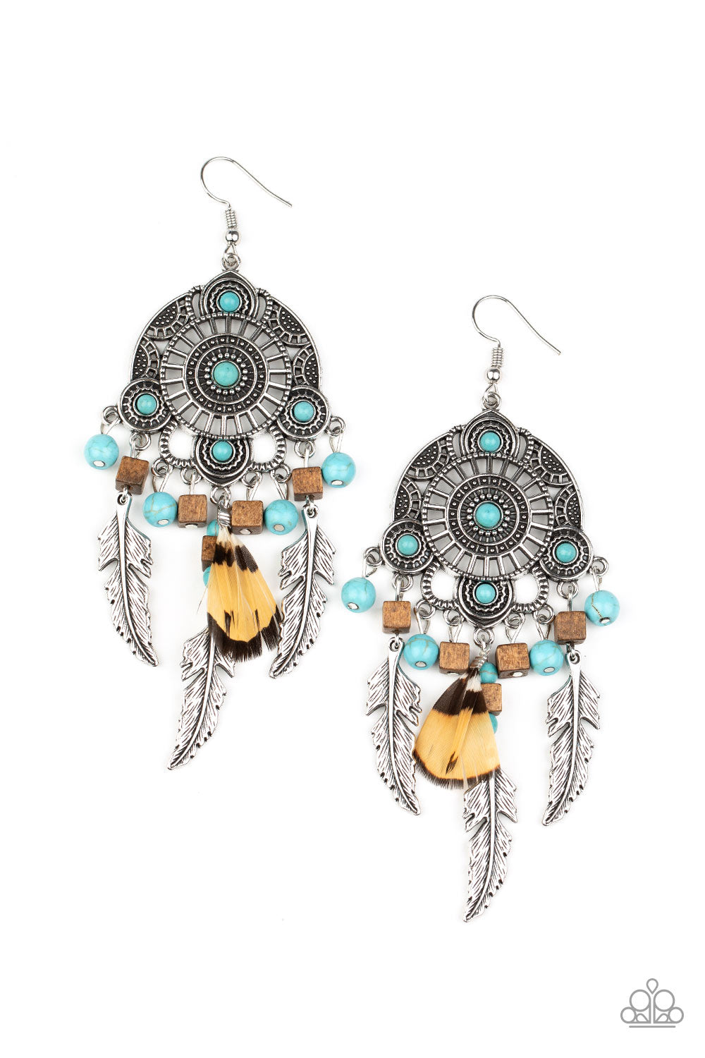 Paparazzi Earrings Oct LOP ~ Desert Plains - Blue