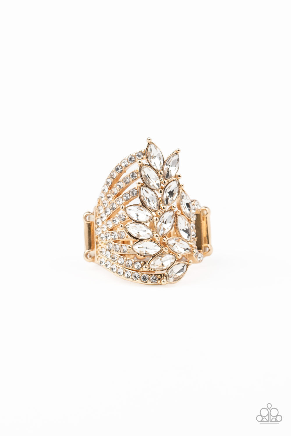 Paparazzi Ring Oct LOP ~ Clear-Cut Cascade - Gold