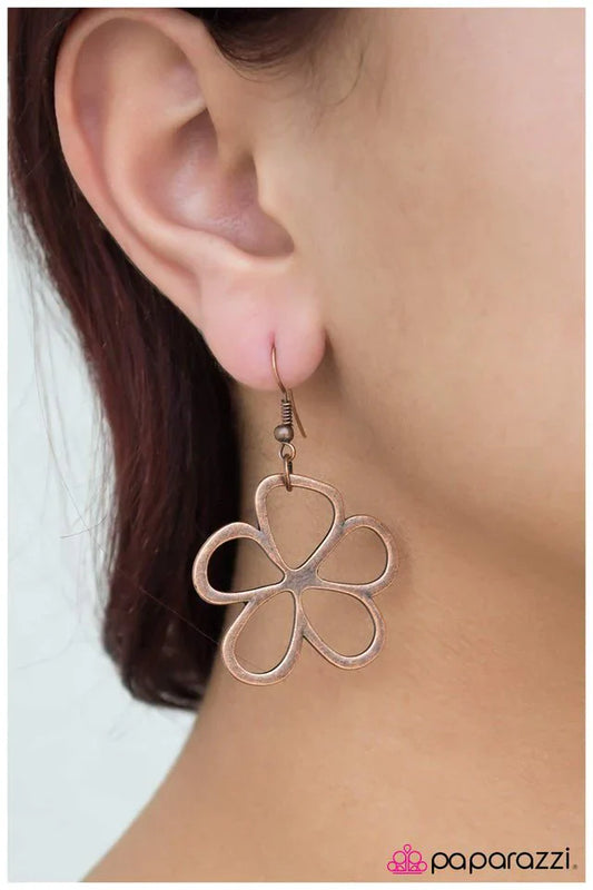 Paparazzi Earring ~ Keep It Simple - Copper