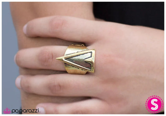 Paparazzi Ring ~ Getting My Point Across - Brass