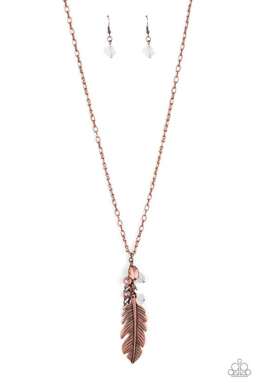 Paparazzi Necklace ~ Feather Flair - Copper