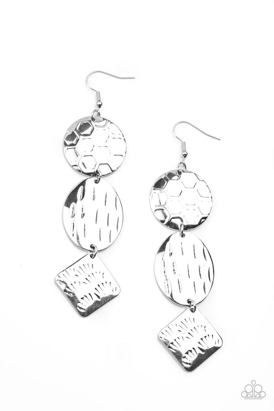 Paparazzi Earring ~ Mixed Movement - Silver