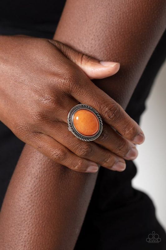 ​Stone Terrarium - Orange - Paparazzi Ring Image