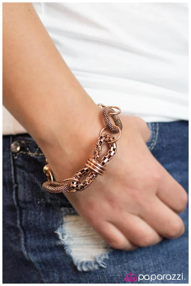 Paparazzi Bracelet ~ My Main Squeeze - Copper