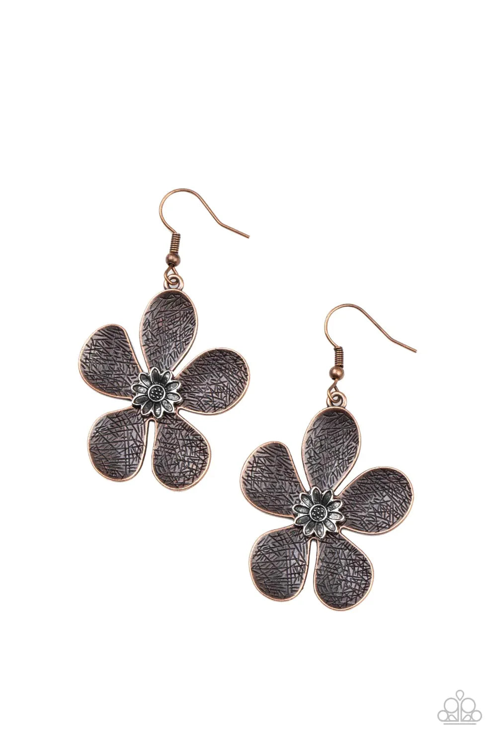 Paparazzi Earring ~ Fresh Florals - Copper