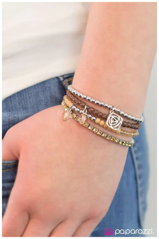 Paparazzi Bracelet ~ POSHEST Of Them All - Brown