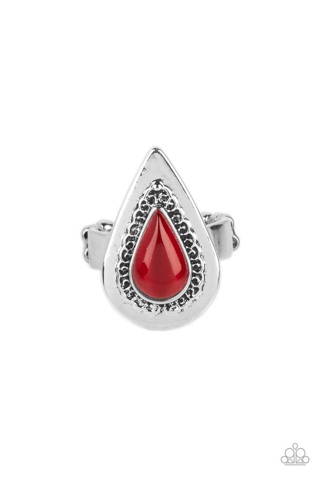 ​Earthy Glow - Red - Paparazzi Ring Image