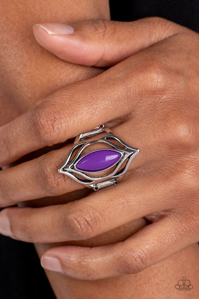 ​Fearless Fluorescence - Purple - Paparazzi Ring Image