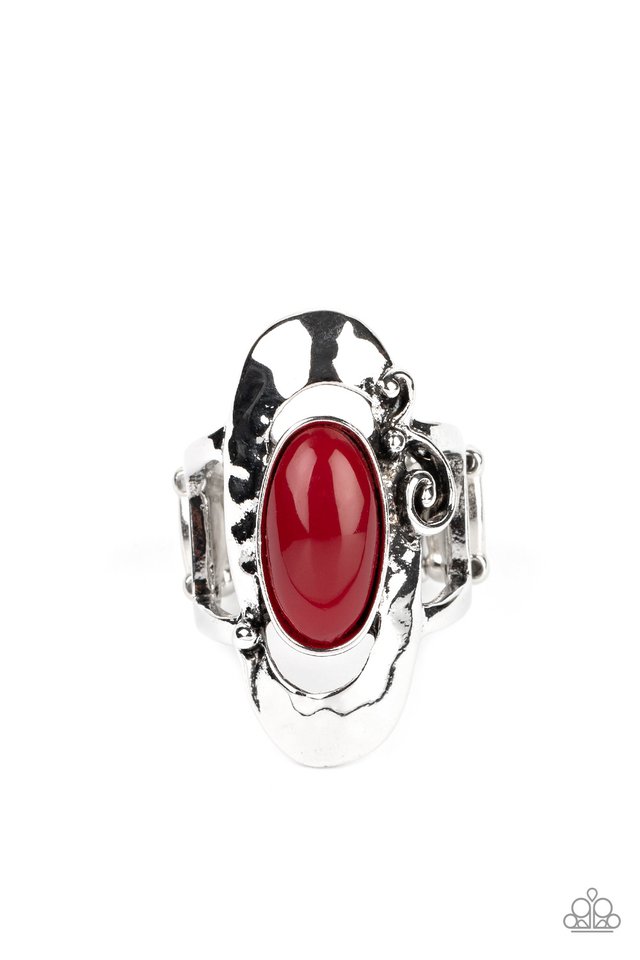 Garden Oasis - Red - Paparazzi Ring Image