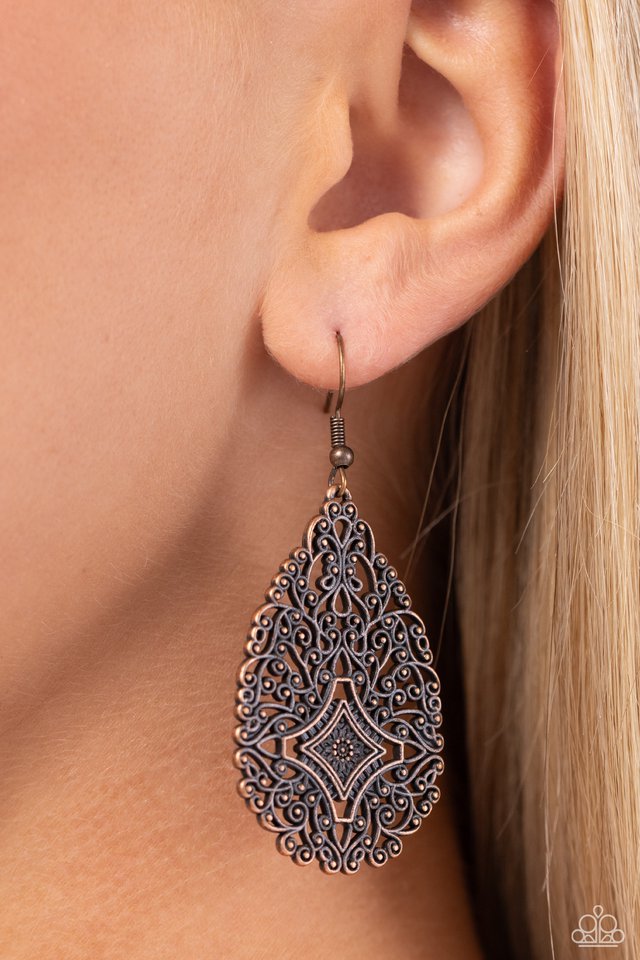 Meadow Magic - Copper - Paparazzi Earring Image