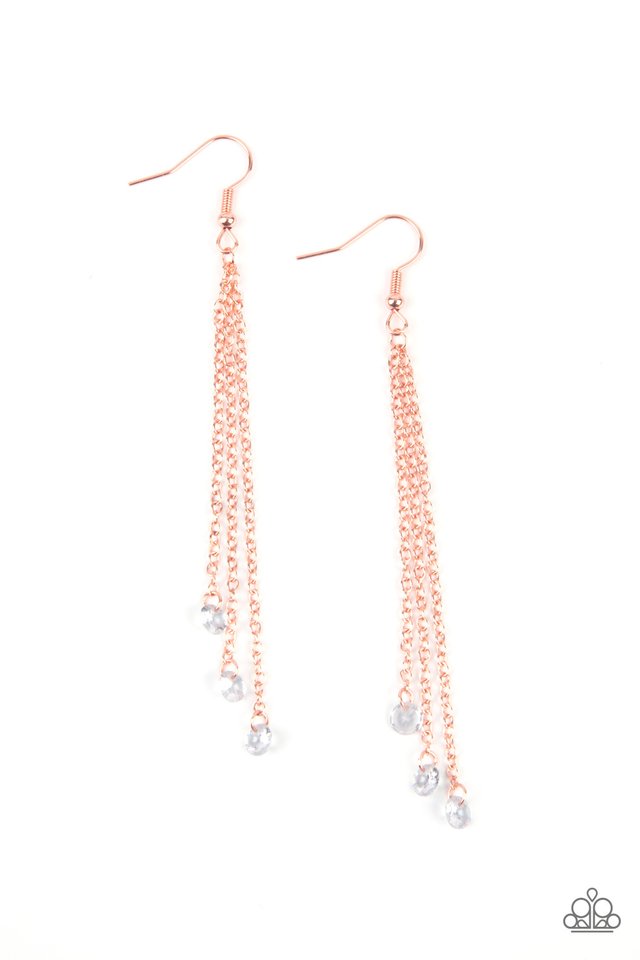 ​Divine Droplets - Copper - Paparazzi Earring Image