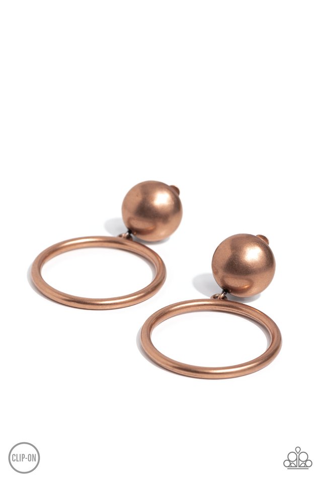 Classic Candescence - Copper - Paparazzi Earring Image