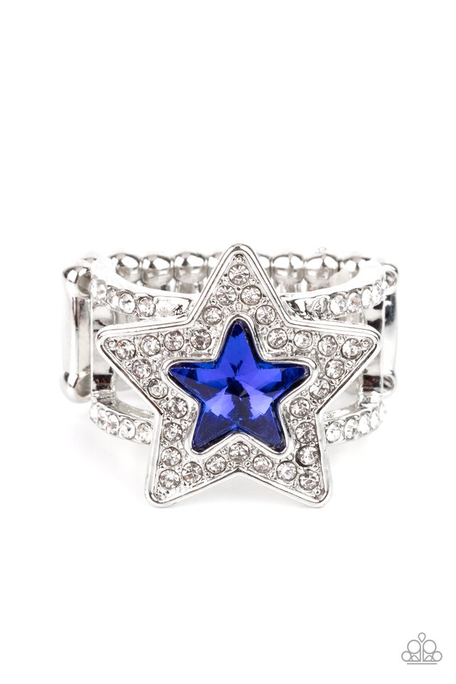 One Nation Under Sparkle - Blue - Paparazzi Ring Image