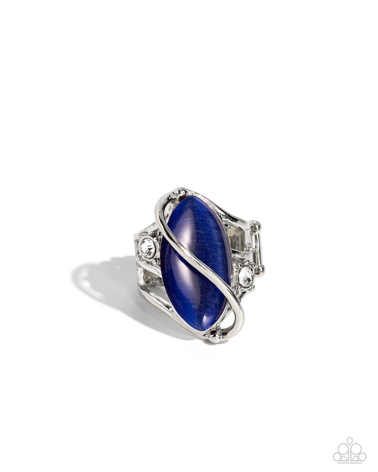 Enlightened Elegance - Blue - Paparazzi Ring Image