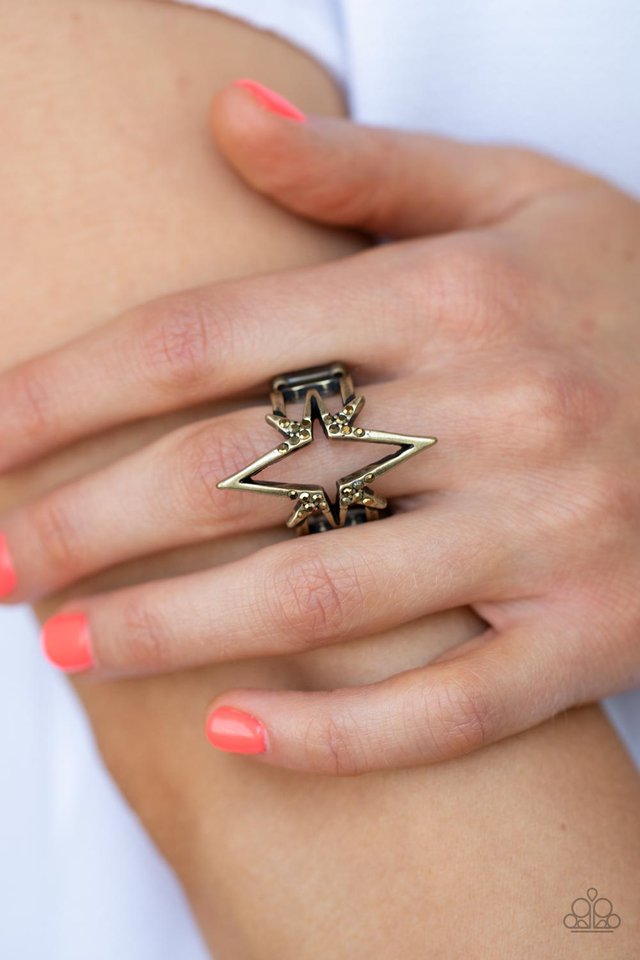 ​Extra Electrifying - Brass - Paparazzi Ring Image