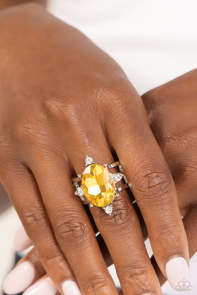 ​Sensational Sparkle - Yellow - Paparazzi Ring Image