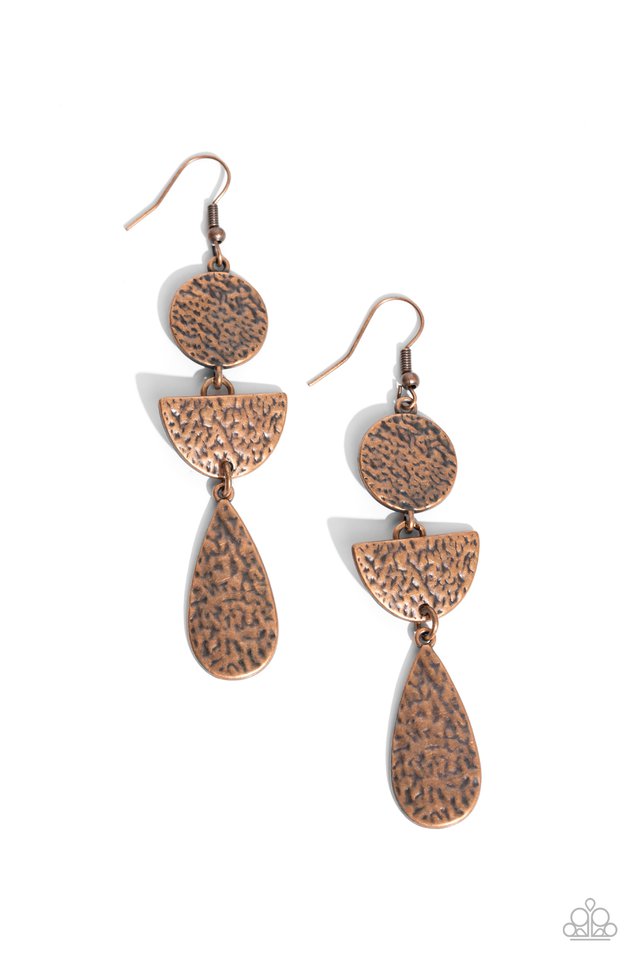 Artisanal Allure - Copper - Paparazzi Earring Image