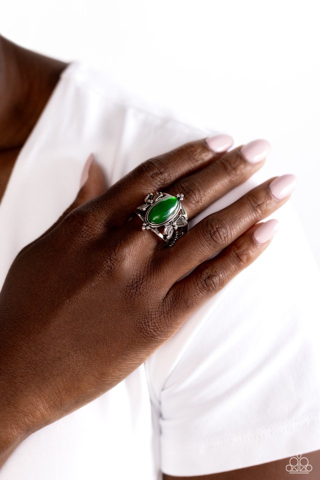 Dance of the Dragonflies - Green - Paparazzi Ring Image