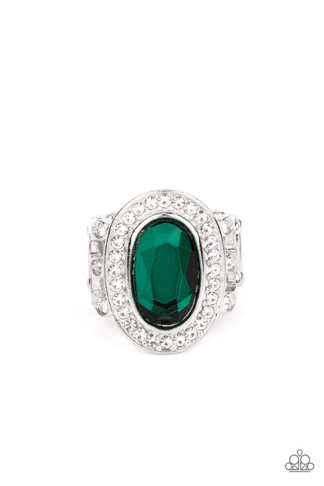 ​Always OVAL-achieving - Green - Paparazzi Ring Image