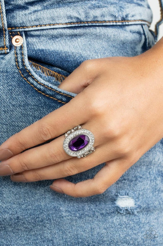 ​Always OVAL-achieving - Purple - Paparazzi Ring Image