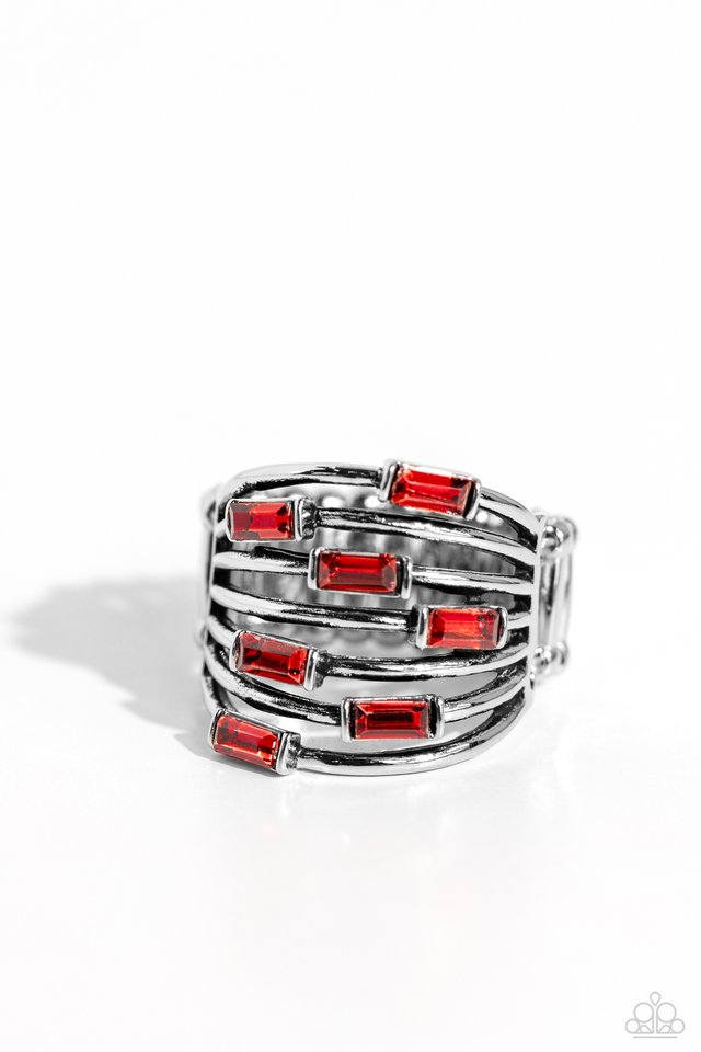 ​Exceptional Edge - Red - Paparazzi Ring Image