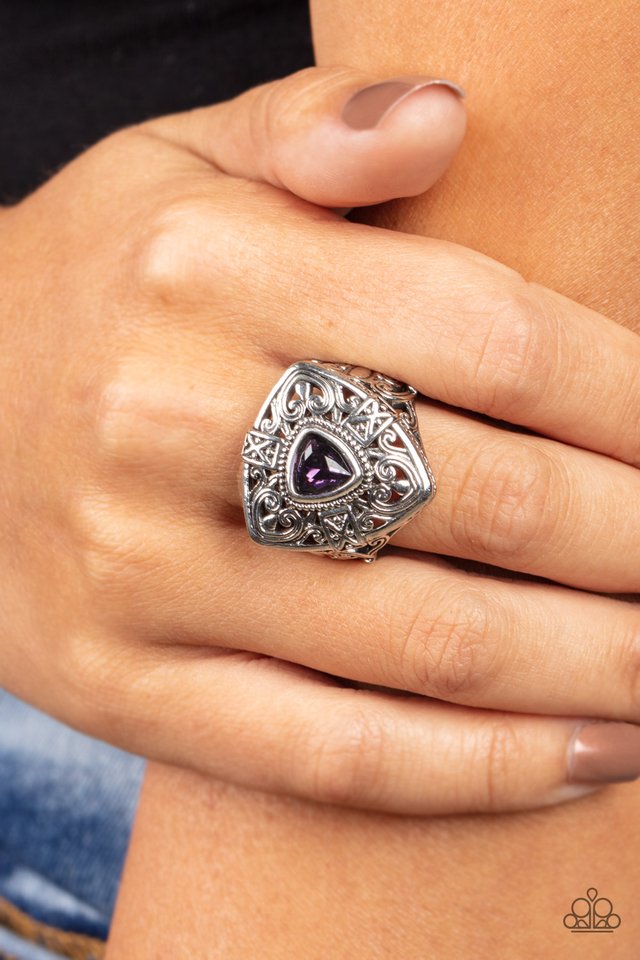 ​Charismatic Couture - Purple - Paparazzi Ring Image