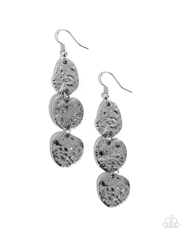 ​Ancient Archive - Silver - Paparazzi Earring Image