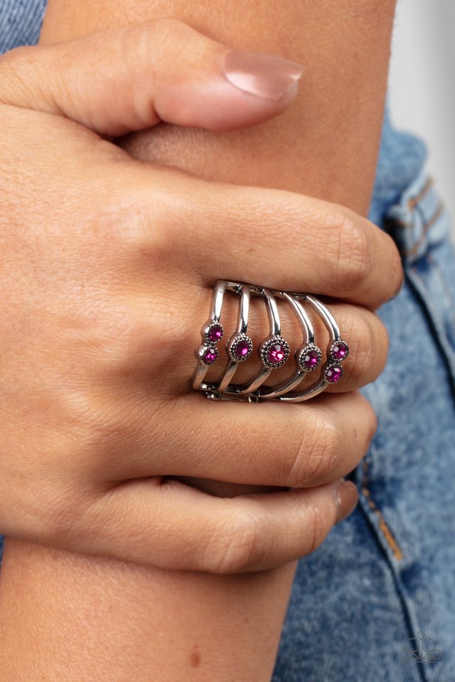 Layer On The Luster - Pink - Paparazzi Ring Image