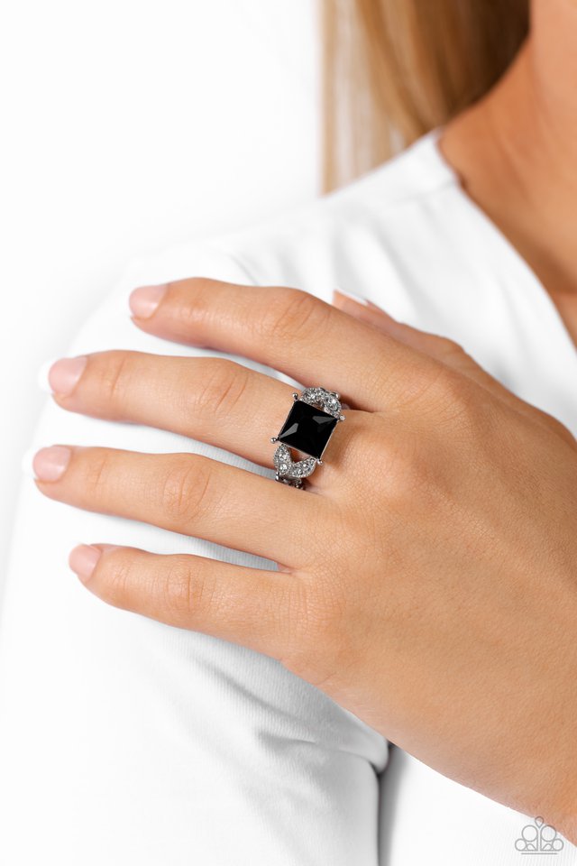 ​Deluxe Drama - Black - Paparazzi Ring Image