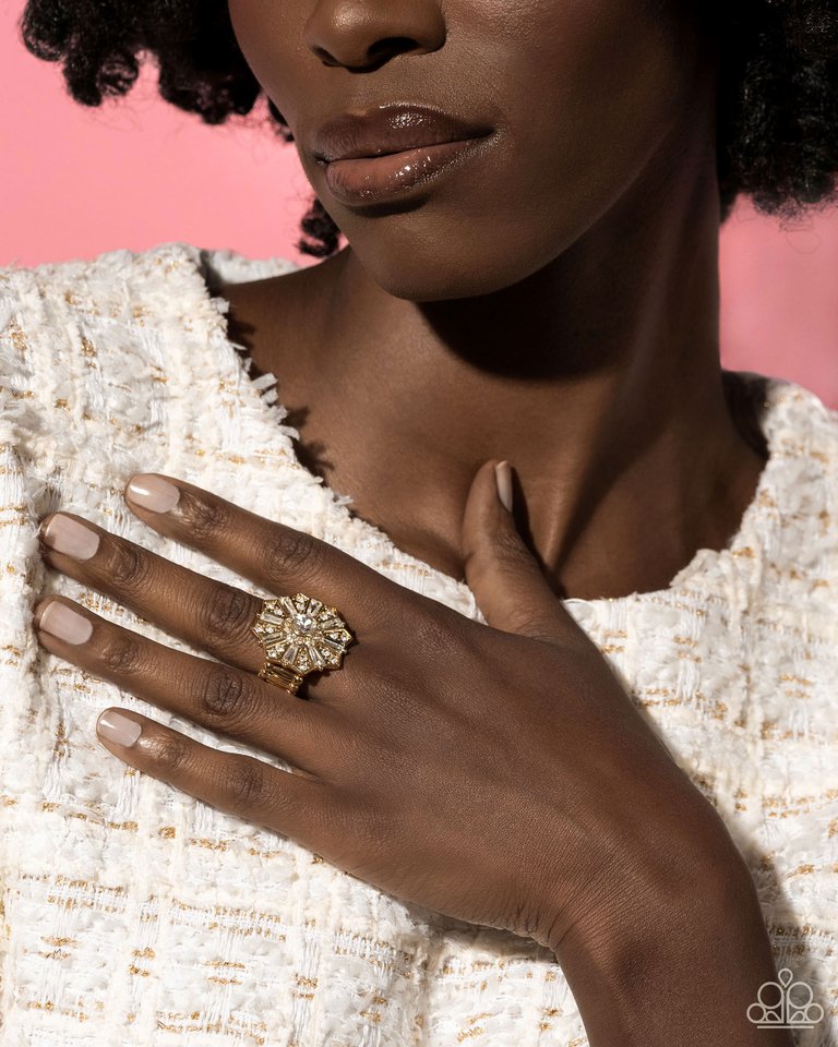 Sensational Splendor - Gold - Paparazzi Ring Image