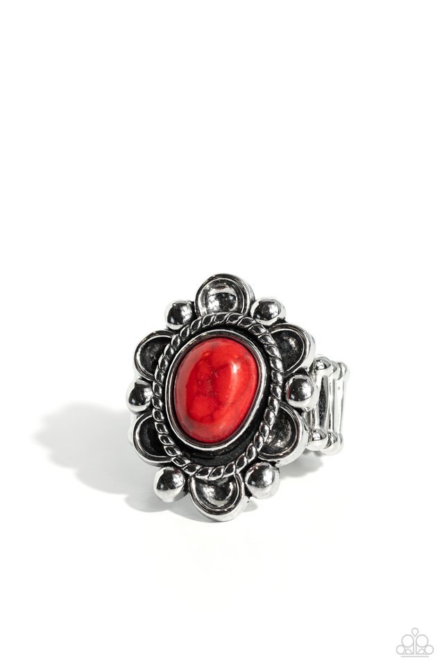 ​Desert Prairie - Red - Paparazzi Ring Image