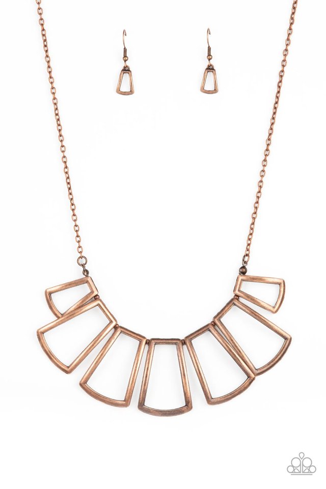 Full-Fledged Framed - Copper - Paparazzi Necklace Image