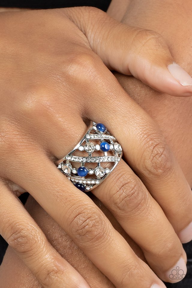 Bubbles for Brunch - Blue - Paparazzi Ring Image