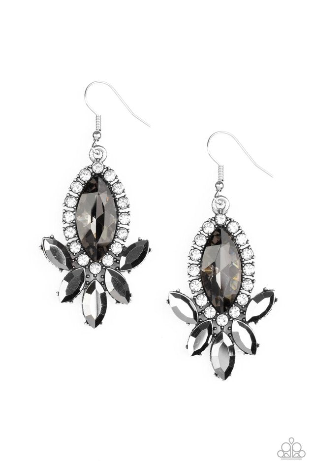 ​Serving Up Sparkle - Silver - Paparazzi Earring Image