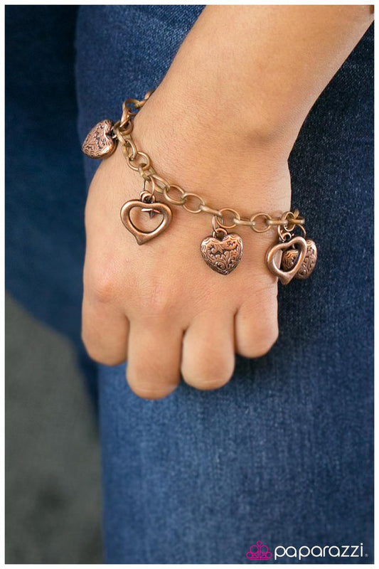 Paparazzi Bracelet ~ What The Heart Wants - Copper