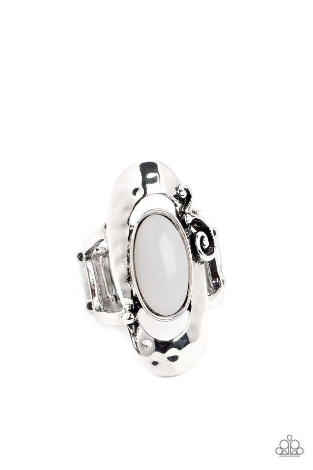 Garden Oasis - White - Paparazzi Ring Image